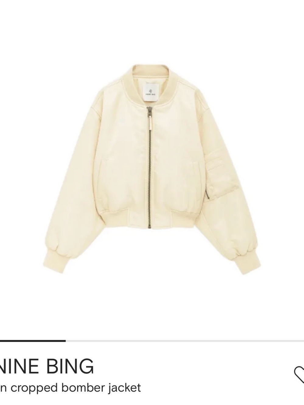 Anine Bing Yellow cropped Leon Bomber